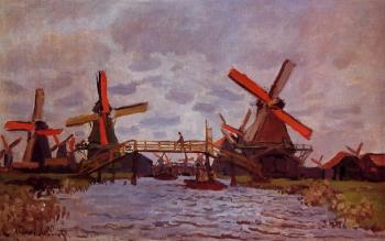Claude Oscar Monet : Windmills near Zaandam
